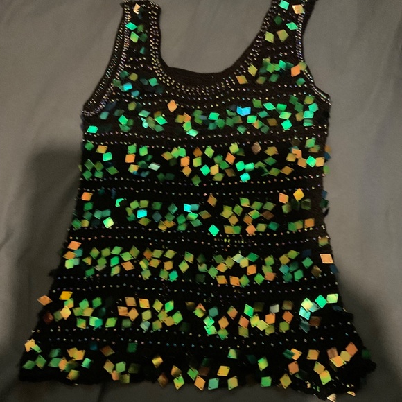 Metallic  shiny tank top  ,, - Picture 2 of 5